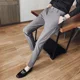 thumbnail image 3 of Pantalones de traje de hombre de corte entallado con tresillos y talla grande para hombre, 9 pantalones cortos de verano 2024, formales, delgados, informales, coreanos, muchas reseñas, 3 of 5
