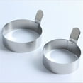 thumbnail image 4 of 2 moldes de acero inoxidable para huevos fritos, antiadherentes y resistentes al calor (tamaño grande)., 4 of 8
