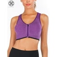 thumbnail image 4 of Luxtrada Women's Yoga Sports Bras Training Stretch Tank Top High Impact Padded Bra Front Zipper Closure, 4 of 9