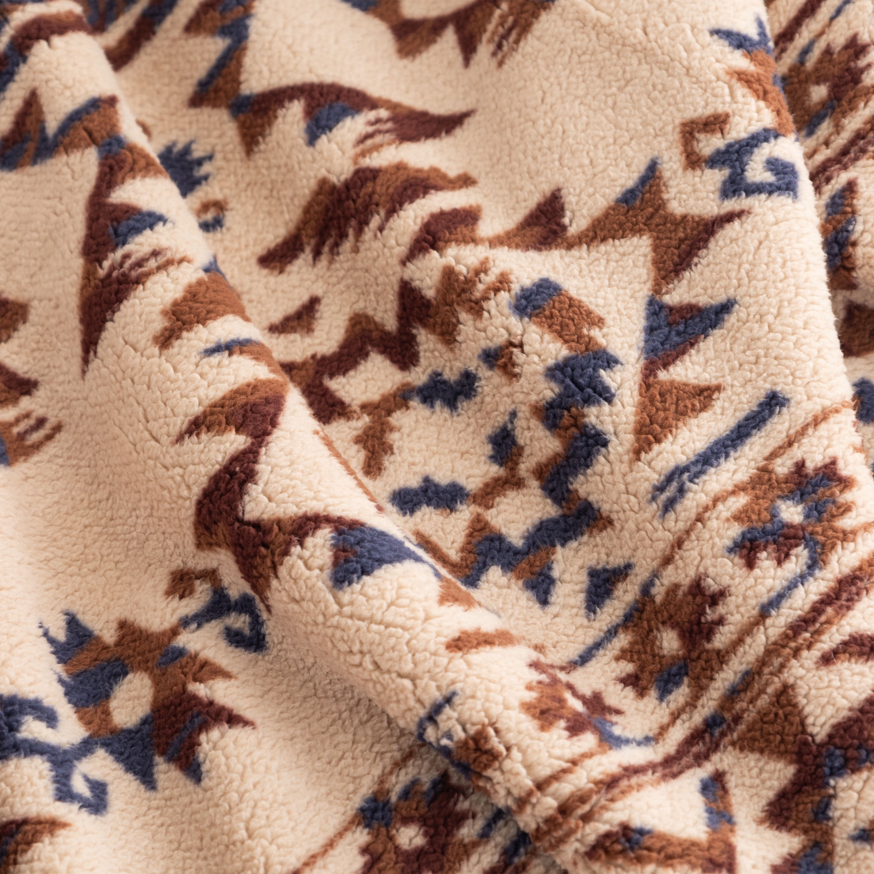 Berkshire Life Reversible Printed Hampshire Soft Throw Blanket, Aztec Stripe
