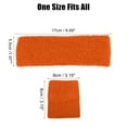 thumbnail image 2 of Unique Bargains 3 pcs Sports Headband Wristband Cotton Blend Sweat Absorbing Head Band Orange for Women, 2 of 6