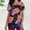 Red, variant on Lenago Summer Plus Size Tops for Women Independence Day Printed Women's V-neck Short Sleeved Workwear T-shirt Top 4th of July Outfits for Women