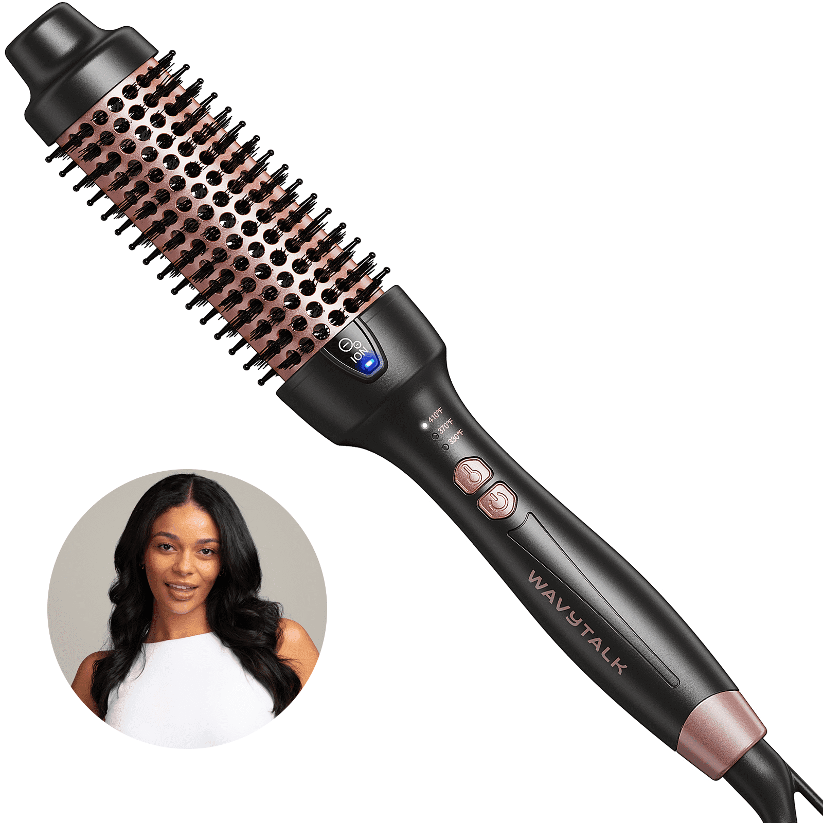 Wavytalk Thermal Brush, 1.5 inch Heated Round Brush for Blowout 
