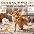 thumbnail image 3 of Cotton Swabs Cat Toys with Catnip, 6 Pk Giant Kitten Chew Sticks for Indoor Boredom, Durable Dental Teething Ropes, Big Interactive Felt Kitty Kicker Play Lover Gift Accessories, 3 of 8