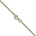 thumbnail image 3 of Solid 14K Yellow Gold Carded 1.2mm Cable Rope with Spring Ring Lock Chain - 14", 3 of 7