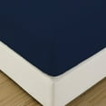 thumbnail image 3 of The Great American Store 600 TC 100% Cotton Solid Fitted Sheet(With 21" Extra Deep Pocket) - Twin (Navy Blue), 3 of 5