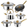 thumbnail image 1 of Batería de Cocina Aquila 12 Pzs Acero Inox Michigan BC3637, 1 of 5