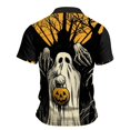 thumbnail image 7 of IAJDKMEK Halloween Men's Short Sleeve Polo Shirt - Collared Knit Shirt Breathable Summer Shirt for Holiday Wear, Daily, Golf Shirt & Costume,Yellow S, 7 of 7