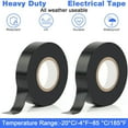 thumbnail image 3 of 6 Rolls Black Electrical Tape Waterproof,TGY 3/4 in x 33ft Electric Wire Tape, Industrial Electrical Tape for Under 600v Home Outdoor Insulating Wire Wrapping(Black), 3 of 6