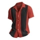 thumbnail image 4 of Designer Spring Summer Men's Casual Cotton Linen Solid Color Short Sleeve Shirts Loose Shirts L, 4 of 6