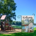 thumbnail image 5 of Welcome To The Lake Adirondack Chair Decorative Garden Flag, Spring Summer Lakehouse Boat Yard Outside Decorations, Seasonal Burlap Outdoor Small Home Decor Double Sided 12 x 18, 5 of 6