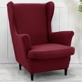 thumbnail image 4 of Skksst Wingback Armchair Slipcover 2-Pieces Home Furniture Portector Wing Chair Sofa Cover, 4 of 7