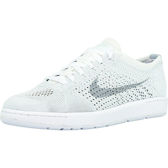 Nike Women's Tennis Classic Ultra Flyknit White / Wolf Grey Ankle-High Mesh Shoe - 8.5M