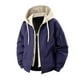 thumbnail image 1 of Ceisia Lightweight Windproof Men's Loose Fit Fake Two-Piece Spliced Hooded Bomber Jacket Gift, 1 of 3