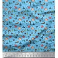 thumbnail image 1 of Soimoi Poly Georgette Fabric Anchor Hook,Shell & Starfish Ocean Printed Craft Fabric by The Yard 42 Inch Wide, 1 of 1