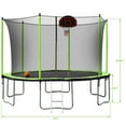 thumbnail image 2 of Trampoline for Kids, New Upgraded 14-Feet Outdoor Trampoline with Safety Enclosure Net, Basketball Hoop and Ladder, Heavy-Duty Round Trampoline for Indoor or Outdoor Backyard, Hold 264lb,Green,LLL1630, 2 of 10