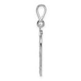 thumbnail image 2 of 14k White Gold Diamond Cut Finish Large Size Number 32 Charm Pendant, 2 of 5