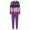 thumbnail image 5 of Two Piece Sets for Women Drawstring Sweatsuits Zip Up Hoodie and Sweatpants Print Hooded Top Pants Tracksuits (Purple 2XL), 5 of 6