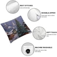 thumbnail image 4 of Nawypu Christmas Town Street Pillow Covers Night Scene Pillowcase Set of 2 Throw Pillow Covers Decorative Square Pillow Cases for Home Couch Sofa Bed Pillow Protector, 4 of 6