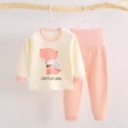 thumbnail image 2 of BOBOGOJP Toddler Boys Girls Spring Summer 2Pcs Sweatshirt Tops Pants Casual Sweatsuit, Everyday Sweatsuit Pink,Size 12-18 Months, 2 of 7
