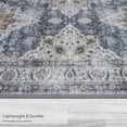 thumbnail image 4 of Washable Skid-Resistant Accent Rug Geometric Navy/Cream 24" x 48", 4 of 9