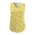 thumbnail image 3 of Aayomet Tank Top Tank Tops for Women V Neck Silk Summer Satin Sleeveless Blouse Basic Camisole Shirts,Yellow XXL, 3 of 5