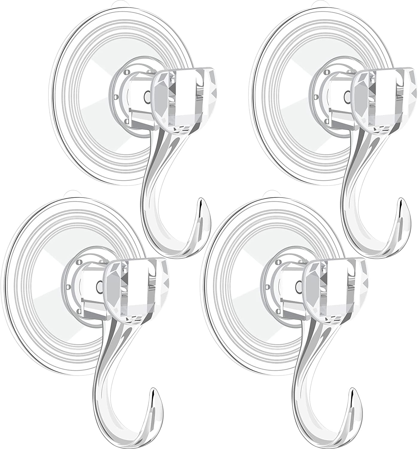 Suction Cup Hooks Wreath Hanger Large Clear Removable Heavy Duty Hook 20 LB Strong Window Glass