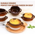 thumbnail image 4 of French Onion Soup Bowls with Handles, 6 Pack Ceramic Soup Crocks Oven Safe for Chilli, Cereal, Pot Pies - Dishwasher, Microwave & Broil Safe, 16 oz, 4 of 6