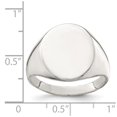 thumbnail image 4 of Sterling Silver 17x13mm Closed Back Signet Ring, 4 of 6