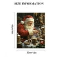 thumbnail image 3 of Fenyluxe Santa Claus Christmas Meal Table Canvas Wall Decor for Bedroom Home Decor Living Room Bathroom Office, Wall Art Pictures for Kitchen, Dining Room, Perfect Gift Ideas for Home Decor 12x16in, 3 of 5