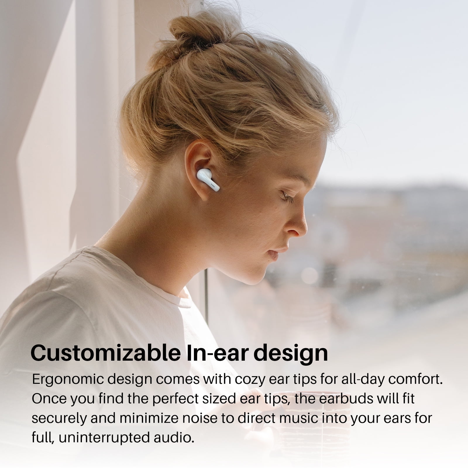 TOZO A2 Mini Wireless Earbuds,Bluetooth 5.3 Version,Origx Acoustic - Black  