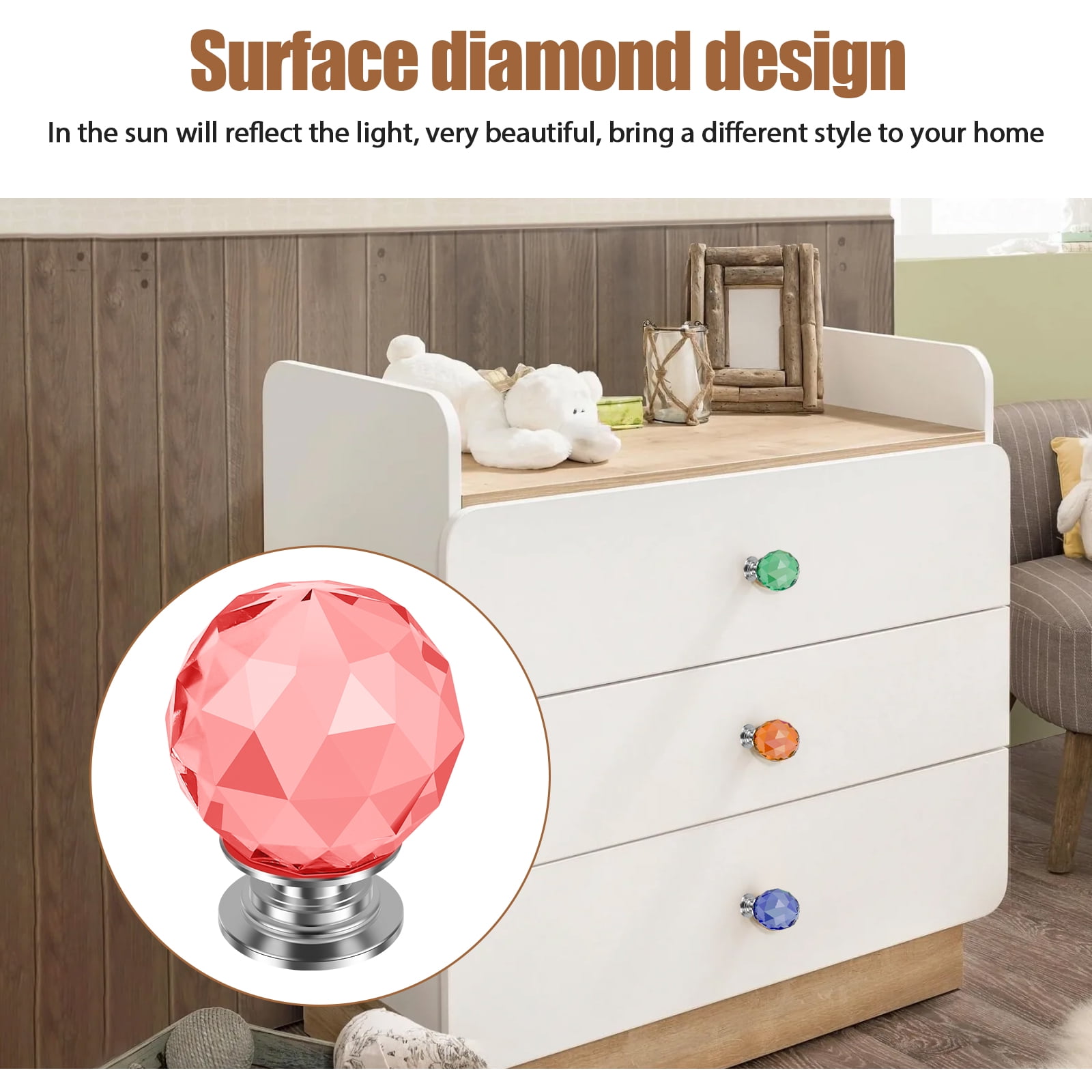 Dresser Knobs Drawer Knobs Solid Pretty Glass Drawer Pulls Cabinet Knobs Easy to Install Glass Drawer Pulls Cabinet Knobs Versatile Colorful Glass Knobs Pull for Home