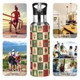 thumbnail image 7 of Yayeee 33oz Insulated Water Bottle Double Wall Stainless Steel with Flip Straw Lid, Christmas Plaid Pattern, 7 of 7