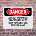 thumbnail image 4 of (2 Pack) Lockout And Tagout Procedures Must Be In OSHA Danger Sign 10 Inch X 7 Inch Indoor / Outdoor Rust-Free Aluminum Metal Signs for Workplace, Workshop, and Construction Site, Made, 4 of 8
