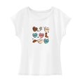 thumbnail image 1 of Camiseta de mujer de verano con cuello redondo para la calle, vacaciones, compras, vacaciones S, 1 of 7