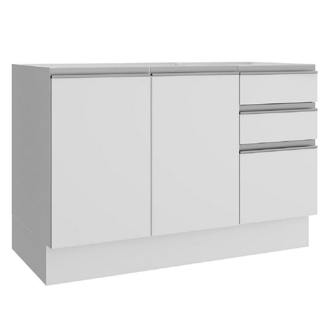 Mueble De Cocina Madesa 3 Cajones 2 Puertas 120 Cm Blanco Madesa G2412409GL