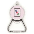 thumbnail image 1 of Mahjong Circle puntos 3 Tile pattern Acero inoxidable Metal cerveza tapa sacacorchos, 1 of 3