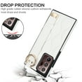 thumbnail image 3 of Allytechgroup Galaxy Note 20 Ultra Case with Keychain, Luxury Girly PU Leather Back Cover Bracket Stand Shockproof Bumper Drop Proof Phone Case Cover for Samsung Galaxy Note 20 Ultra, White, 3 of 8