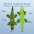 thumbnail image 6 of Best Pet Supplies 2-in-1 Stuffless Squeaky Dog Toys with Soft, Durable Fabric for Small, Medium, and Large Pets, No Stuffing for Indoor Play, Holds a Plastic Bottle - Alligator, Medium, 6 of 6