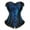 Blue, variant on Corset Tight Lacing Women Pirate Renaissance Top Wine Red L