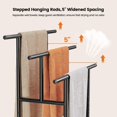 thumbnail image 4 of 44" Tall Standing Towel Racks for Bathroom, 3 Tier Towel Rack with Basket, Outdoor Towel Rackr Organizer, Metal Pool Towel Rack Freestanding, Bedroom, Living Room, Black, 4 of 7
