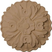 6 7/8"W x 6 7/8"H x 1"P Medium Kent Floral Round Rosette, Alder