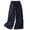 a-Navy319, variant on VNKIDY Womens Solid Color Linen High Waist Drawstring Elastic Waist Wide Leg Pants Floral Embroidered Casual Trousers For Summer Daily Wear Navy XXXL