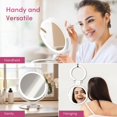 thumbnail image 3 of Fancii Travel Magnifying Mirror 10x /1x with Lights, Rechargeable | 9-Inch Extra Large LED Lighted Makeup Mirror, Folding Double Sided Portable Vanity Mirror, 3 Light Settings, Touch Se, 3 of 8