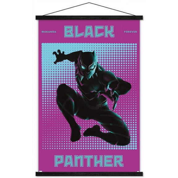 Marvel Shape of a Hero - Black Panther Wall Poster with Magnetic Frame, 22.375" x 34"