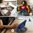 thumbnail image 6 of SaniMore Case for Samsung Galaxy Tab A7 Lite 8.7 inch 2021 Model (SM-T220/T225), Shockproof Shoulder Strap 360° Rotating Handle Bracket Pencil Holder Tri-layer Hybird Anti-drop Kids Shell, Black+Navy, 6 of 9
