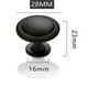 thumbnail image 2 of Paquete de 2 pomos para gabinete de cocina de 1,1 pulgadas, pomos para cajones, pomos para aparador, pomos de zinc negro mate, pomos para cajones de aparador oso de fresa Electrónica, 2 of 5