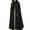 Black, variant on Aboser Womens Hooded Cape Cloak Renaissance Medieval Robes with Arm Holes Full Length Victorian Capelet Fall Winter Windproof Poncho