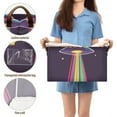 thumbnail image 5 of Yayeee Foldable Storage Basket for Shelves with Handles Set of 2 Waterproof Cloth Bins, Colorful UFO, 5 of 7
