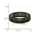 thumbnail image 6 of Chisel Ceramic Black Faceted and Beveled Edge 6mm Polished Band, 6 of 7